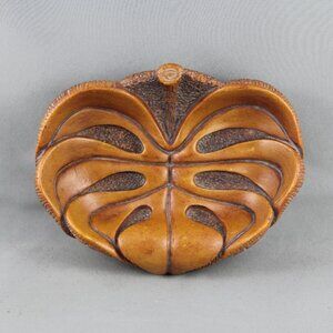 Vintage Coco Joe Ashtray - Monstera Leaf with Tag - Hapa Wood